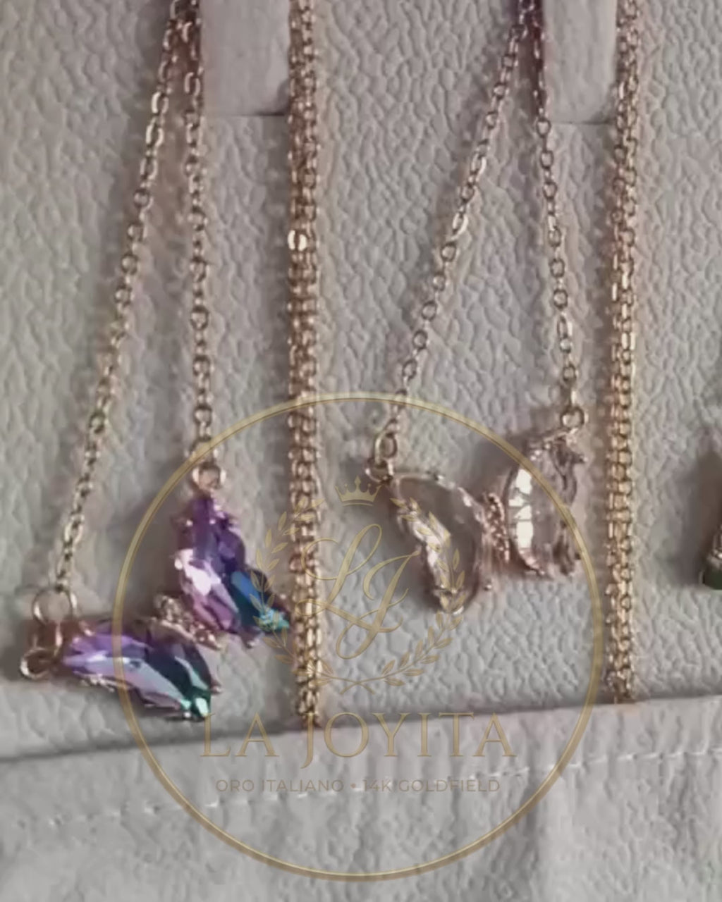 Colgante Mariposa con Cadena Oro Italiano 14K