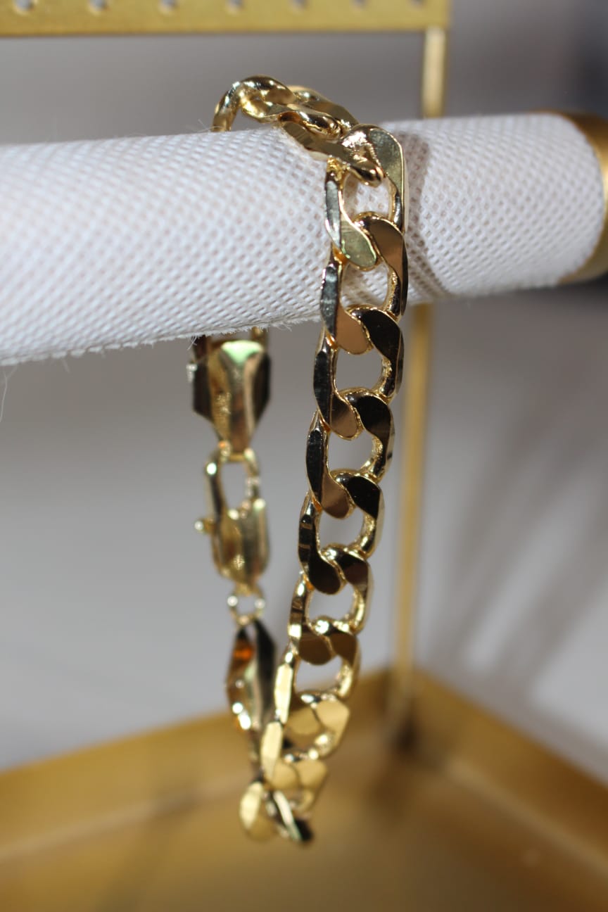 PULSERA ORO 14K ESLABON CUBANA